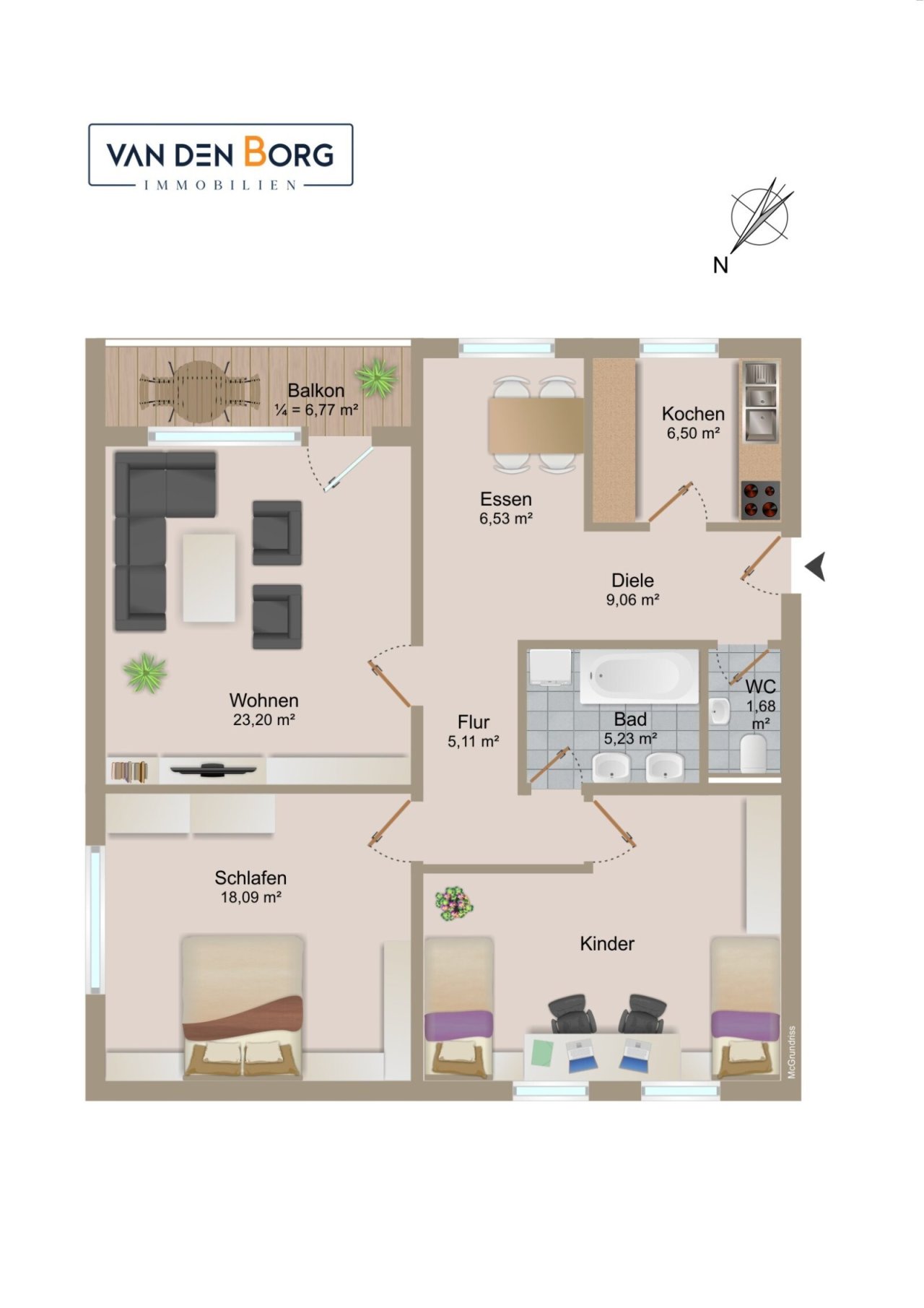 Grundriss A136 Wohnung Hochpaterre Grundriss A136 Wohnung Hochpaterre