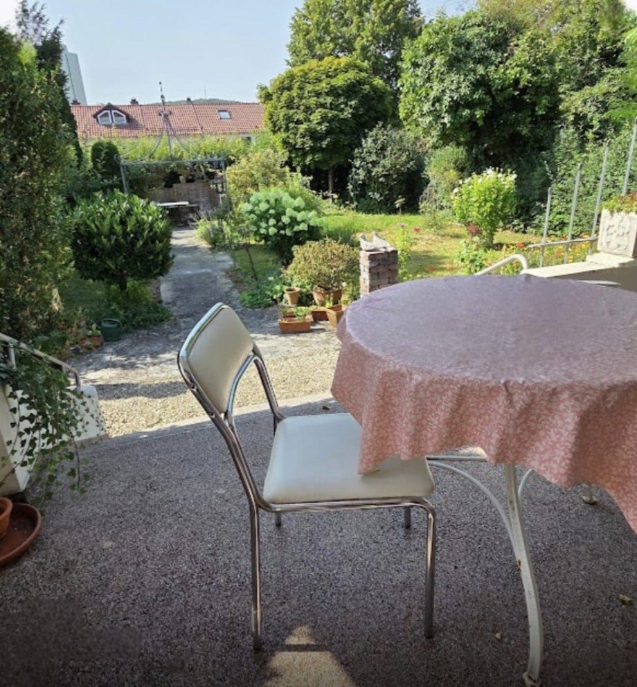 Terrasse zum Garten Doppelhaush�lfte Schelklingen